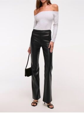 Abercrombie & Fitch Black Pull On Faux Leather Pants Sz S